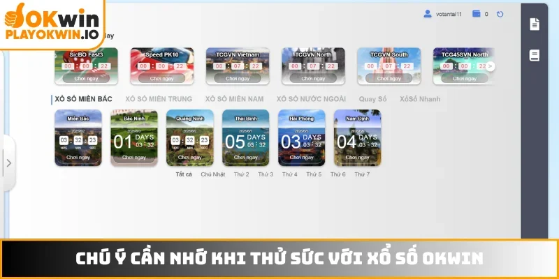 Chú ý cần nhớ khi thử sức với xổ số OKWIN