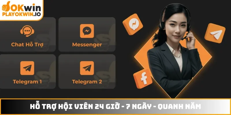 Hỗ trợ hội viên 24 giờ - 7 ngày - quanh năm