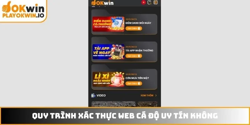 Quy trình xác thực web cá độ uy tín không